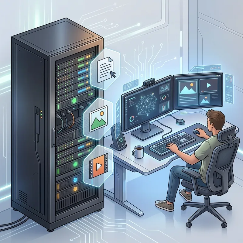 Мощный компьютер и серверная инфраструктура для локальной работы ИИ-модели
