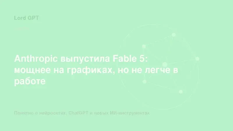 Человек за ноутбуком сравнивает две ИИ-модели на фоне абстрактных графиков