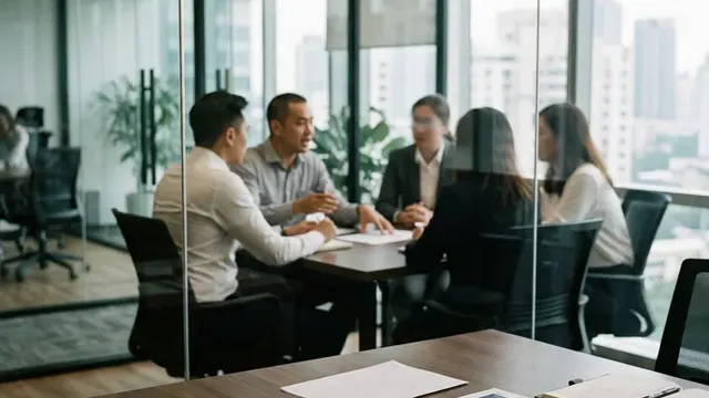 Стол в переговорной с распечатками и планшетом для работы с новыми моделями ChatGPT