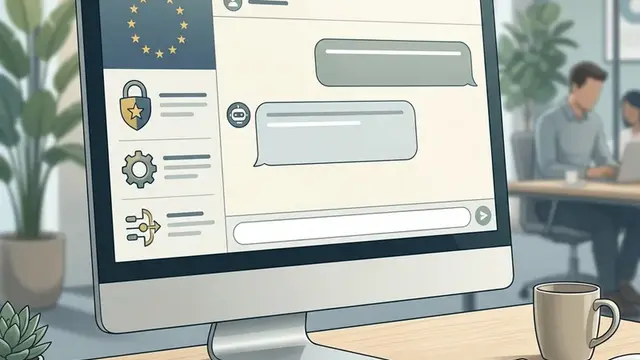Иллюстрация о новых правилах ЕС для ChatGPT и других крупных онлайн-сервисов