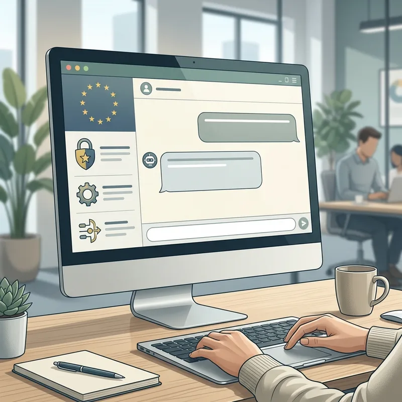 Иллюстрация о новых правилах ЕС для ChatGPT и других крупных онлайн-сервисов
