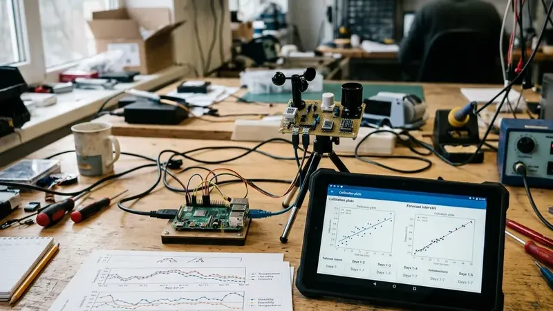 Компактная метеостанция и Raspberry Pi с распечатками графиков прогноза температуры