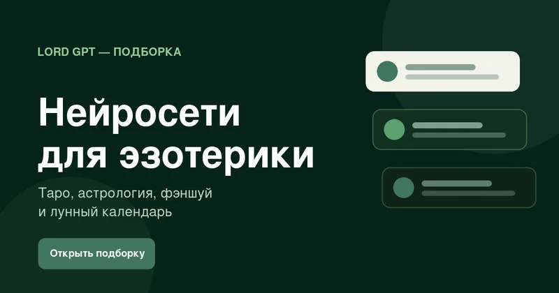 Нейросети для эзотерики: таро, гороскоп и предсказания