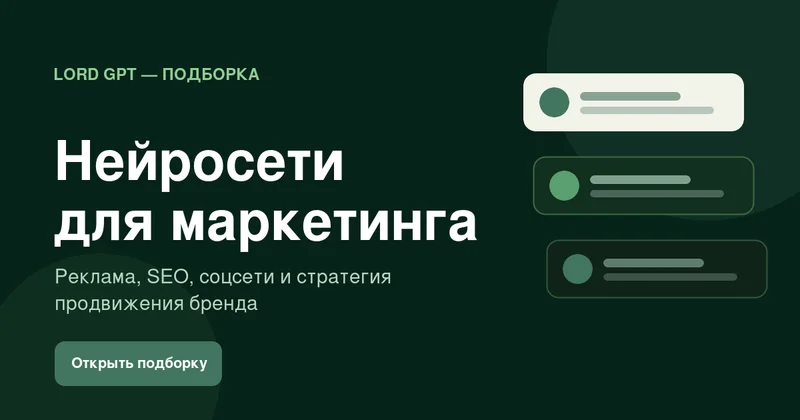 Нейросети для маркетинга и рекламы: 9 ИИ-помощников