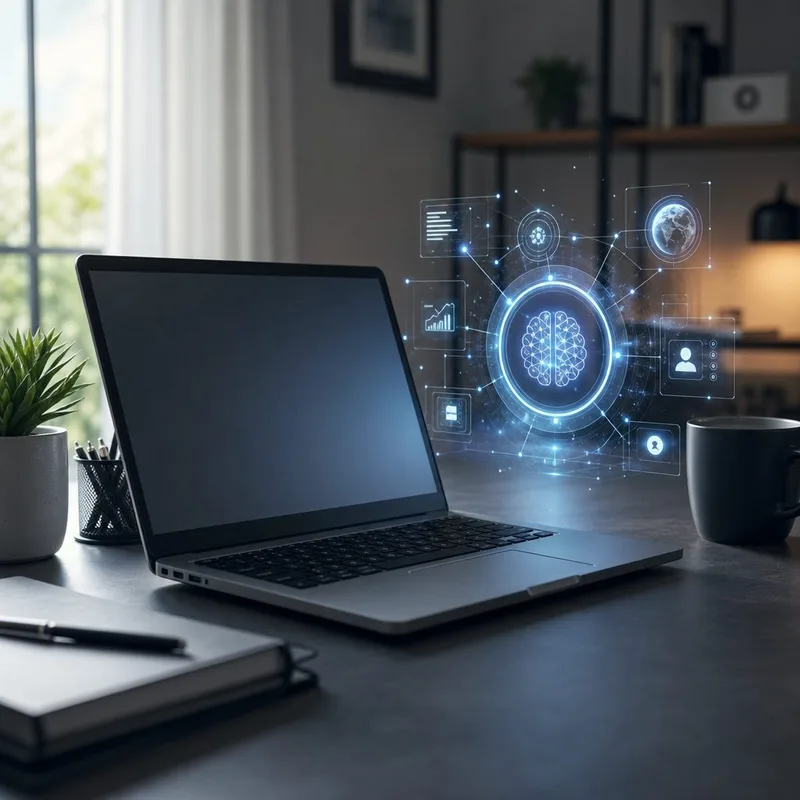 Ноутбук с запущенным искусственным интеллектом в локальном режиме